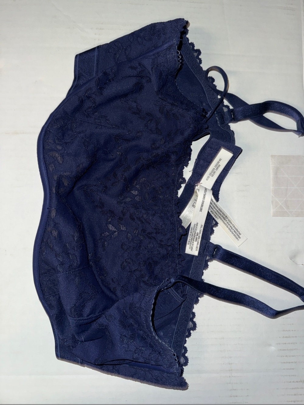Navy | VS Lace Bralette with underwire | XXL